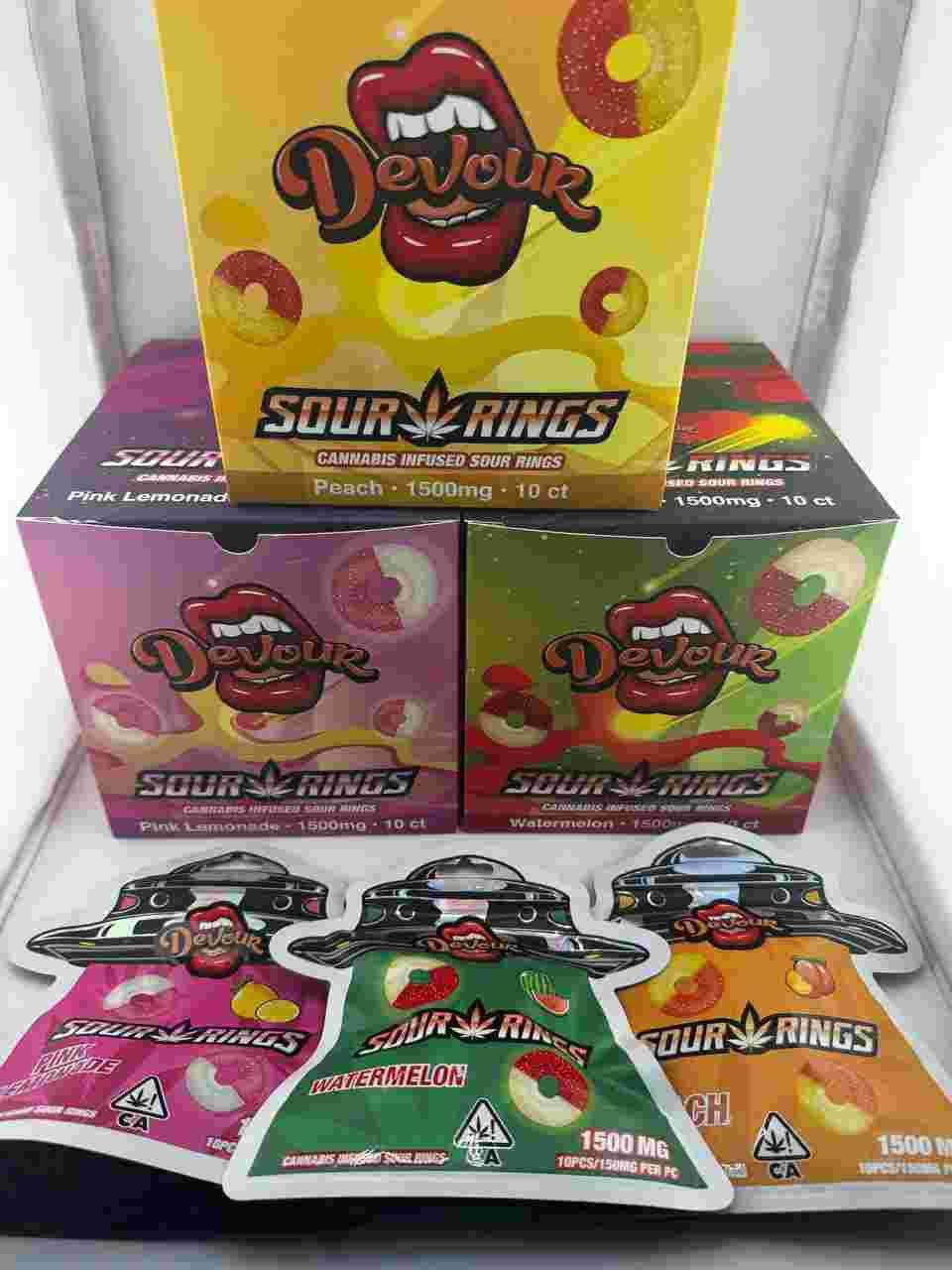 IMG ED92D91C695D 2 1 Devour Sour Rings 1500mg Edibles