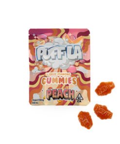 PUFFLA LIQUID DIAMOND GUMMIES 500MG PEACH 3 1