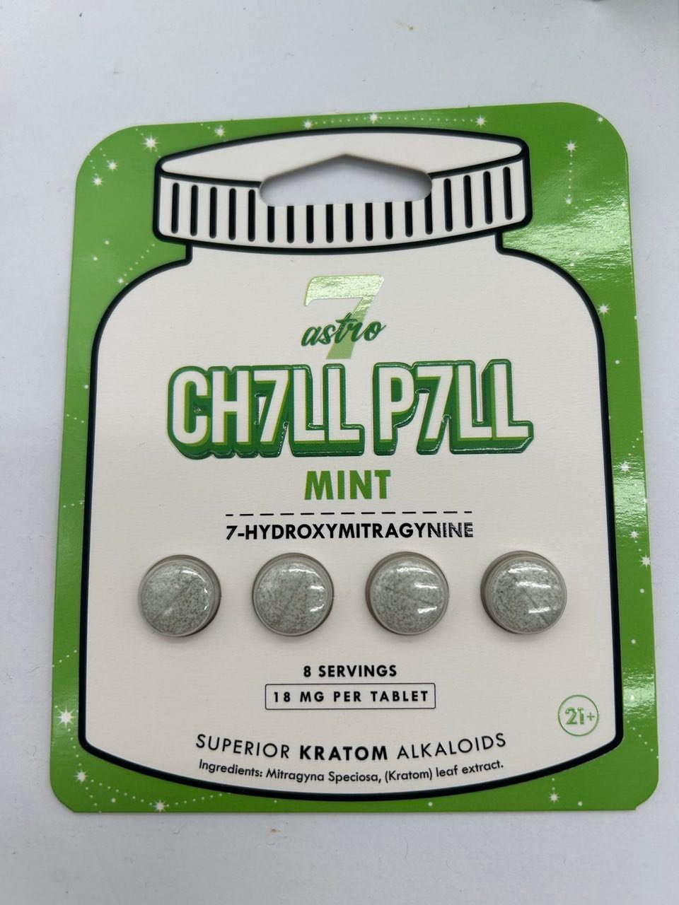 image 1038 1 ASTRO 7 CH7LL P7LL 7-HYDROXYMITRAGYNINE TABLETS