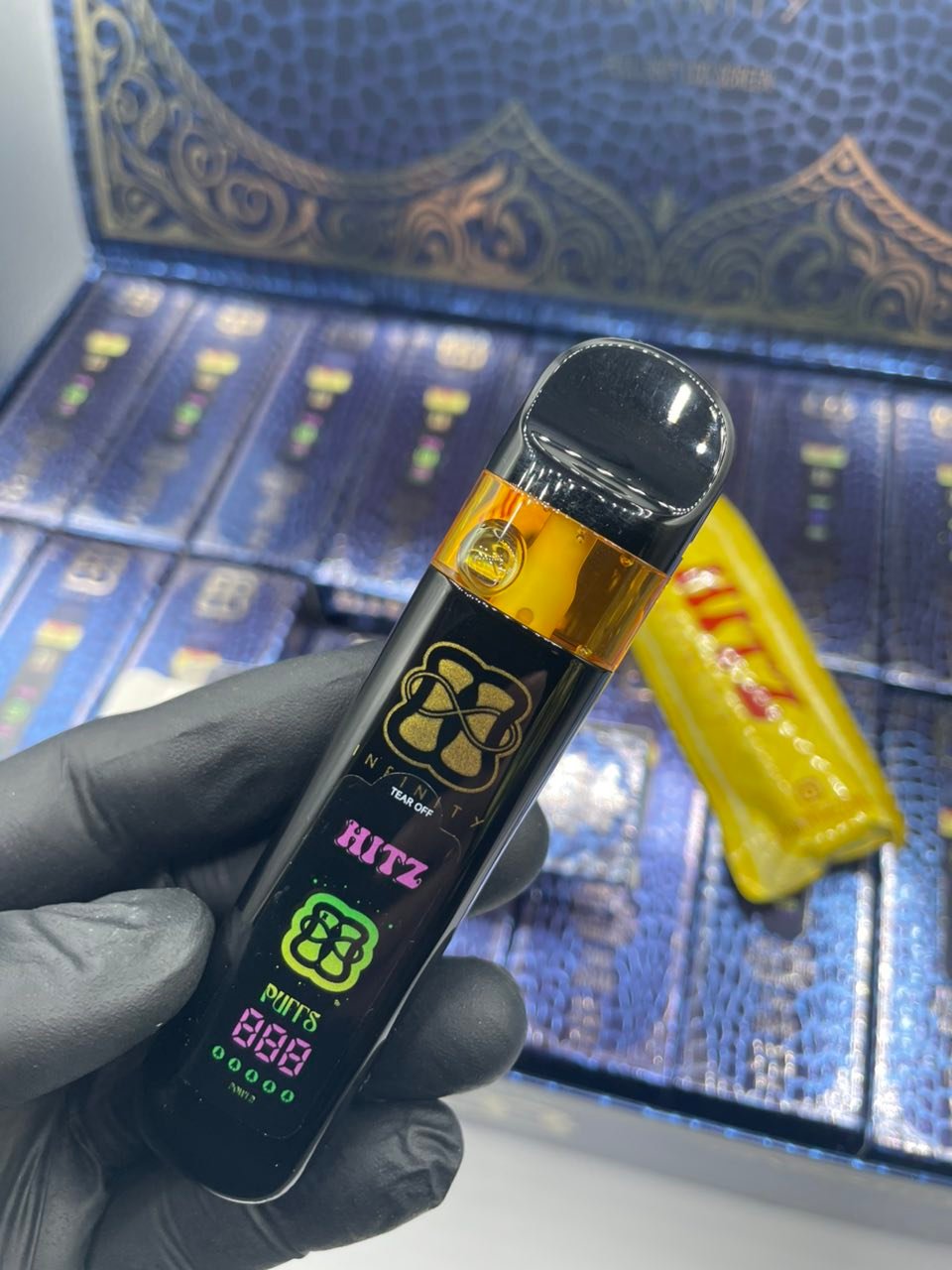 image 2110 1 HITZ INFINITY BLUE LABEL 2G DISPOSABLE – HITZ INFINITY EDITION TWO – LIVE RESIN SUGAR LIQUID DIAMONDS